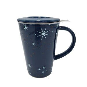 Davids Tea Perfect Mug Lid Infuser 12 oz Starry Sky Color Changing Retired Cup
